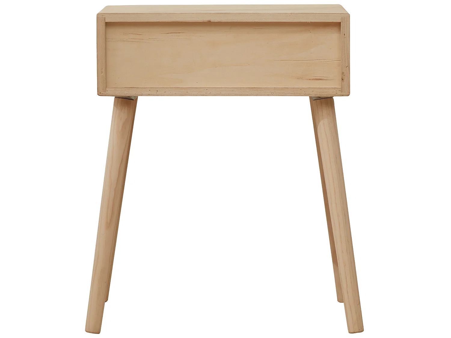 Comodino 1 Cassetto Scandinavo Legno Chiaro Grigio 57x45x30