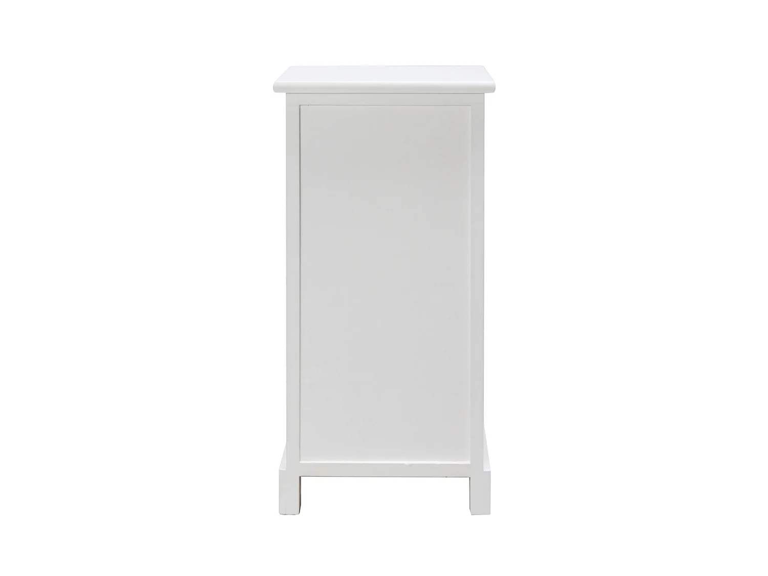 Table De Chevet 3 Tiroirs Bois Mdf Blanc Gris Moderne 59.5x30x25 Cm
