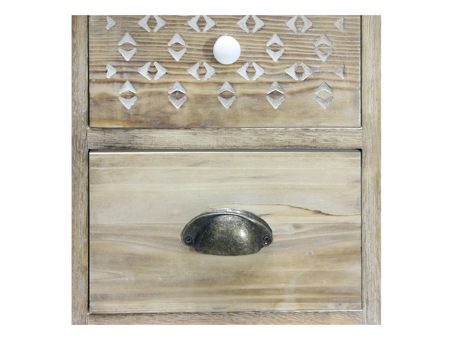 Table De Nuit Étroite À 3 Tiroirs En Bois Pour Chambre À Coucher