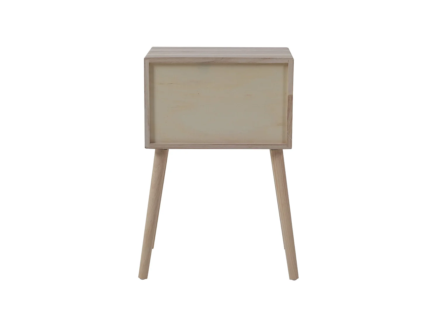 Table De Chevet 2 Tiroirs Bois Brun Gris Moderne 71 X 45 X 30