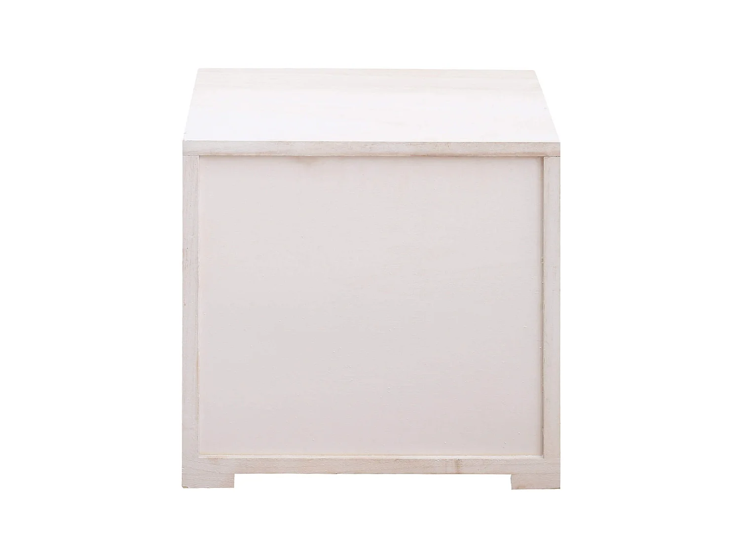 Comodino Mobiletto 2 Cassetti Legno Bianco Grigio Shabby 36x35x24