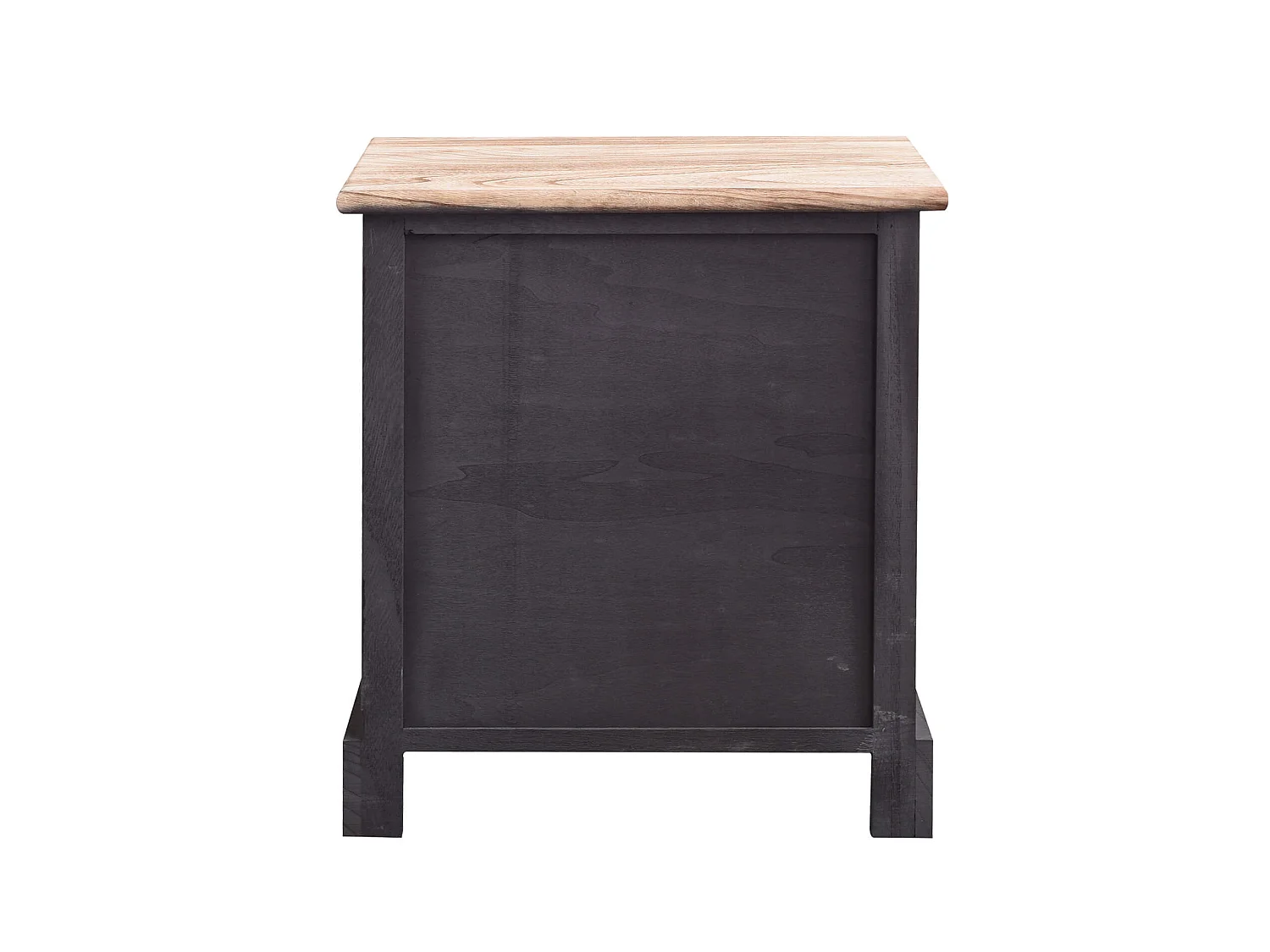 Comodino 2 Cassetti Legno Marrone Naturale Vintage 45x42x29