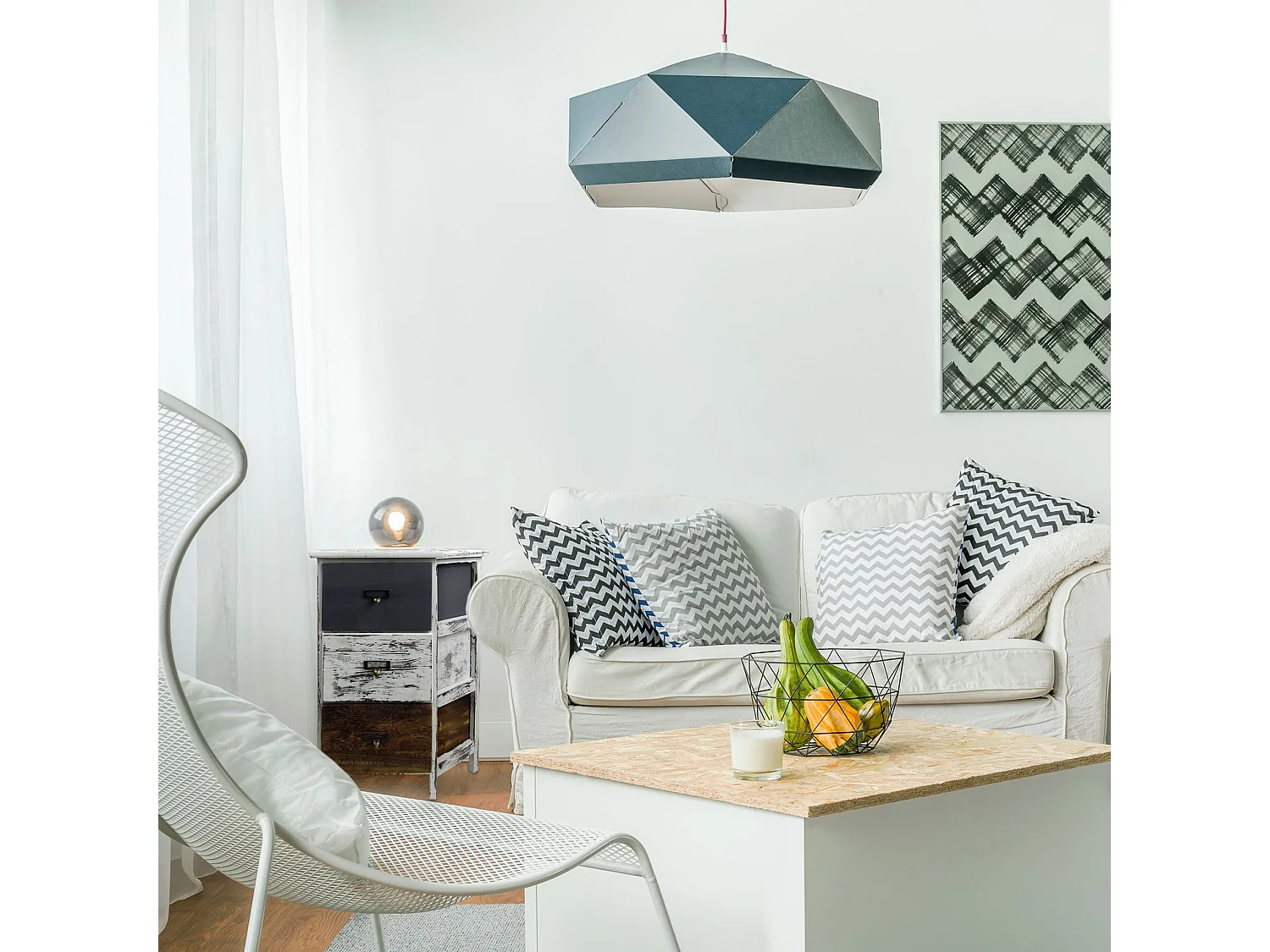 Table De Chevet 3 Tiroirs Bois Retro Blanc Gris Marron 58x28x28