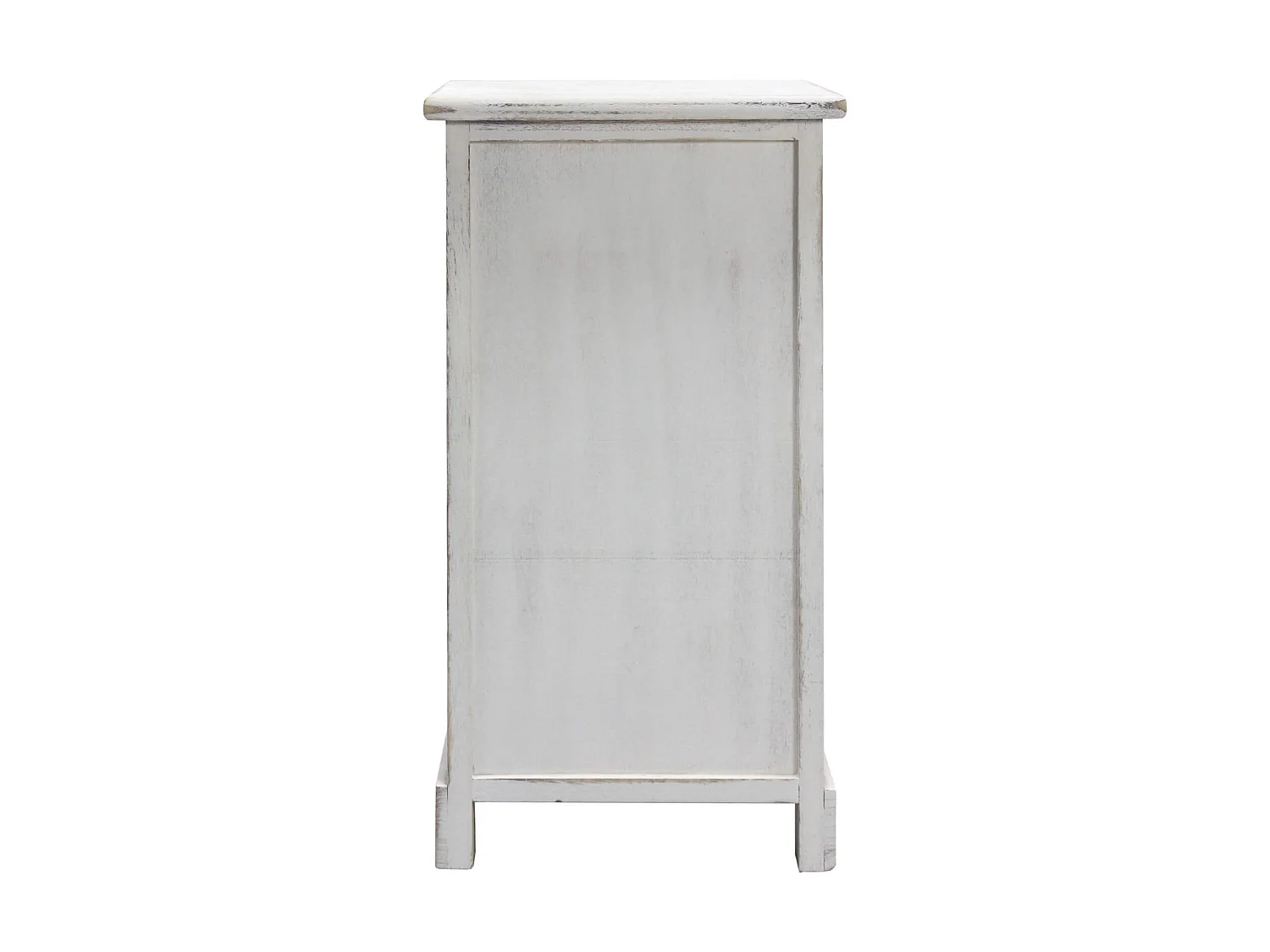 Commode Armoire 3 Tiroirs Blanc Bois Retro 60 X 30 X 25