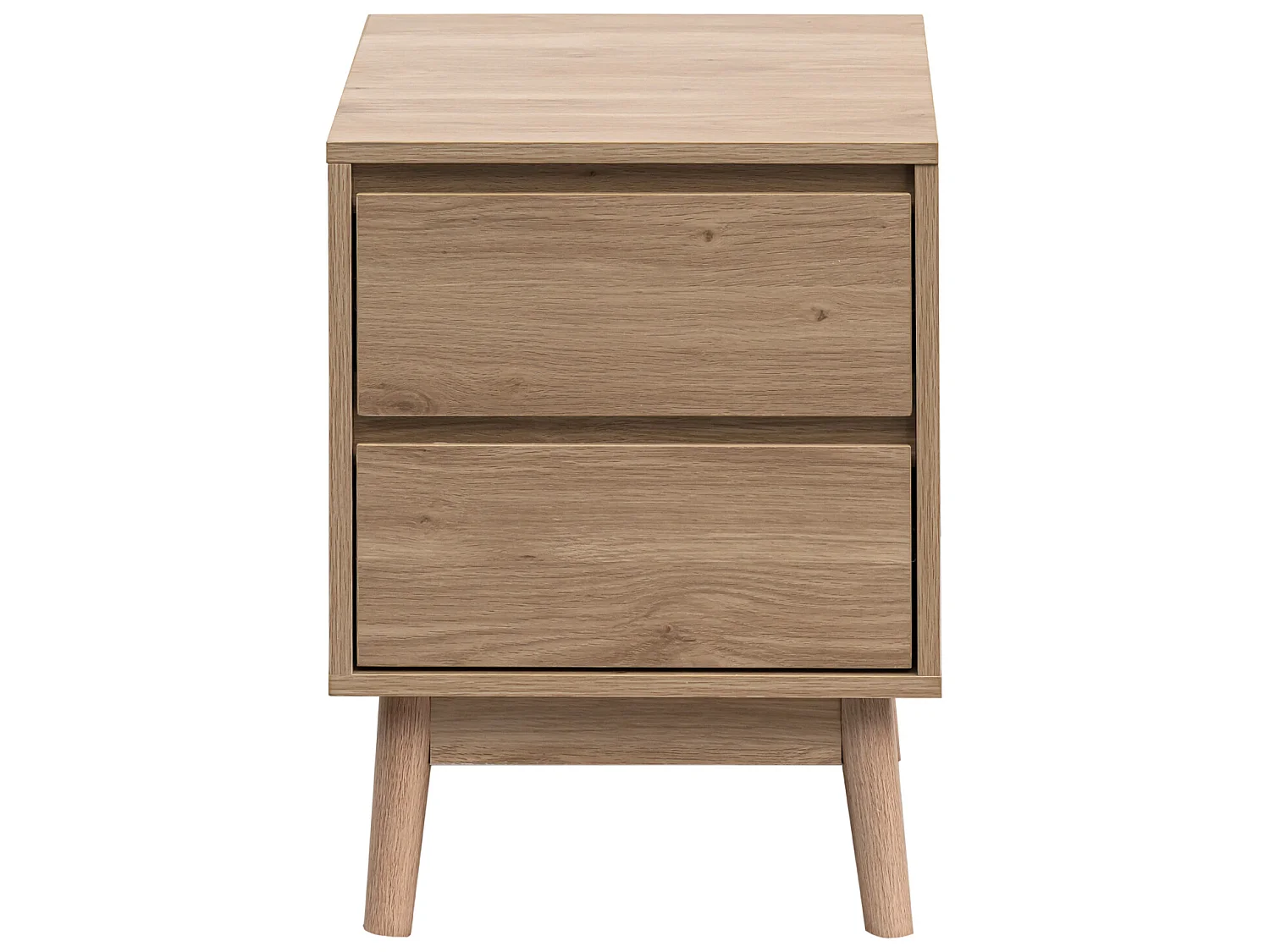 Table de chevet à 2 Tiroirs en Bois Brun Nordique 56,5x40x40 cm