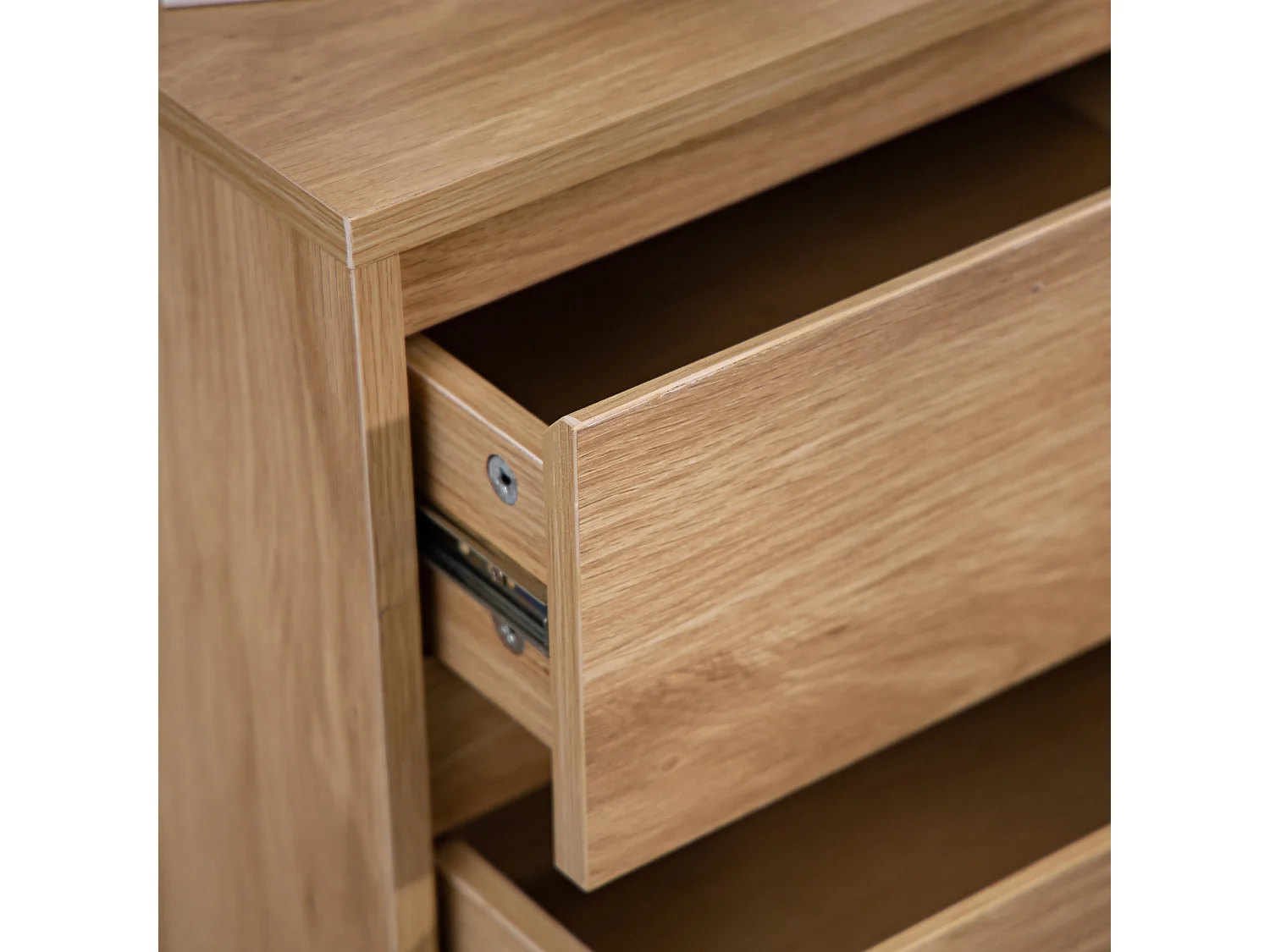 Table de chevet à 2 Tiroirs en Bois Brun Nordique 56,5x40x40 cm