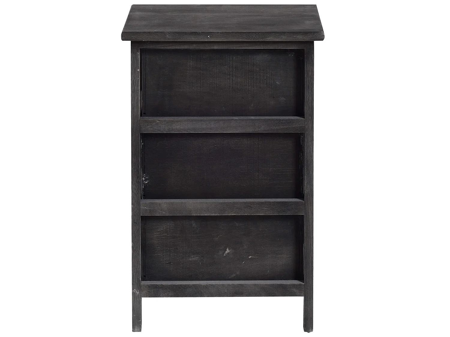 Commode Table De Chevet 3 Tiroirs Bois Gris Vintage 54x35x27