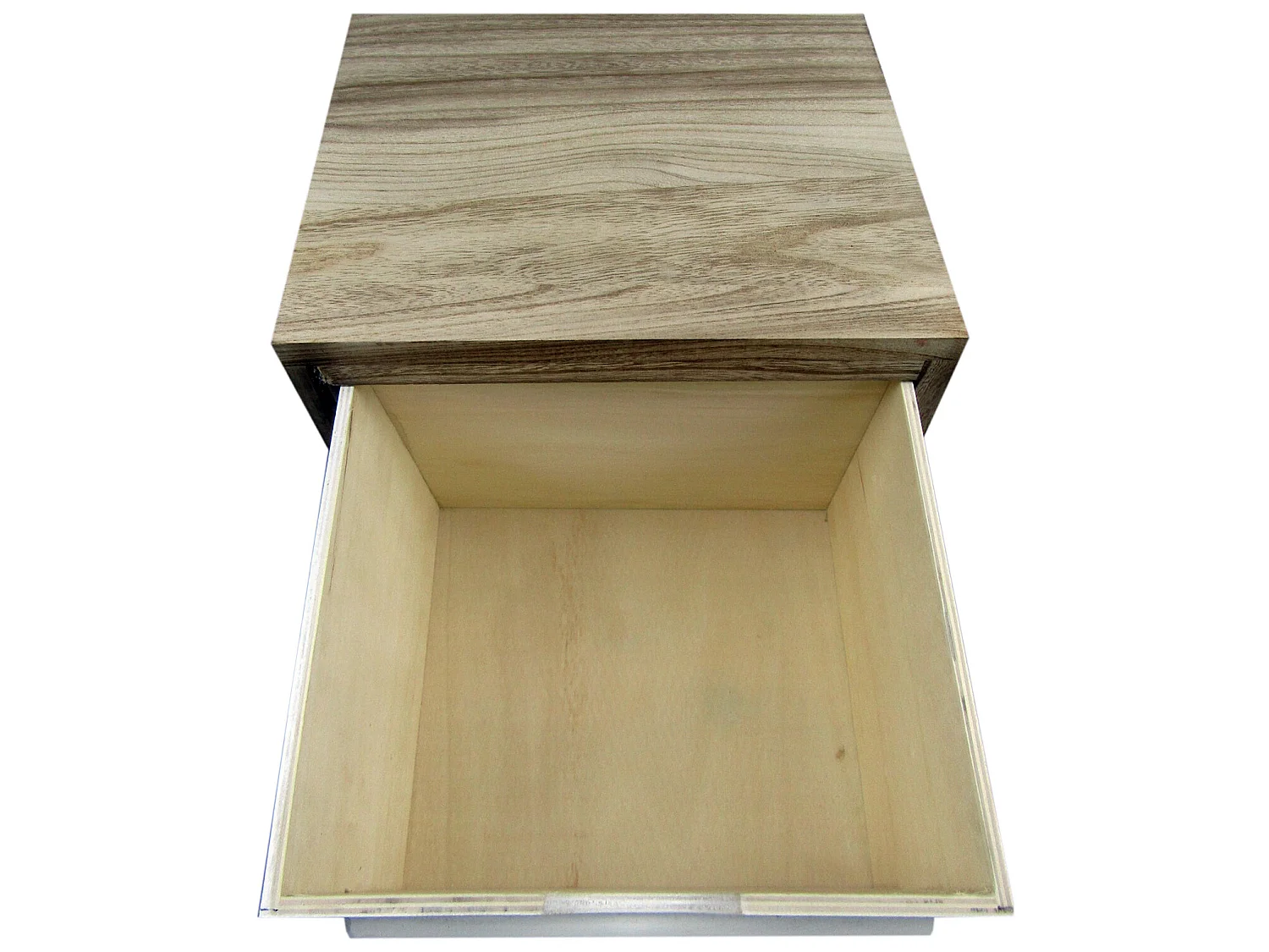 Table De Nuit Commode 3 Tiroirs Nordique Bois Clair Blanc 79x30x24