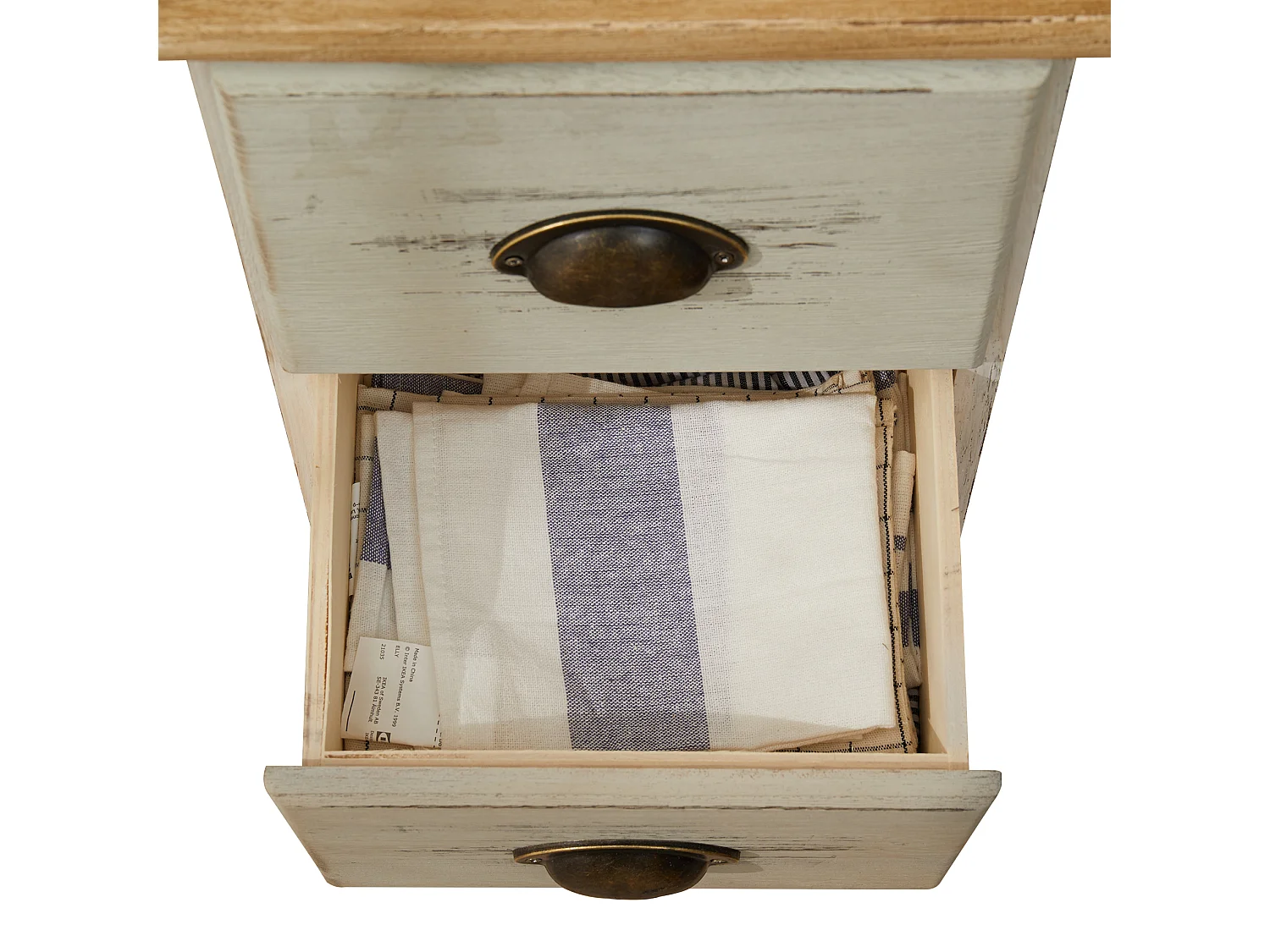 Comodini 3 Cassetti Legno Chiaro Bianco Beige Grigio 62x29x25