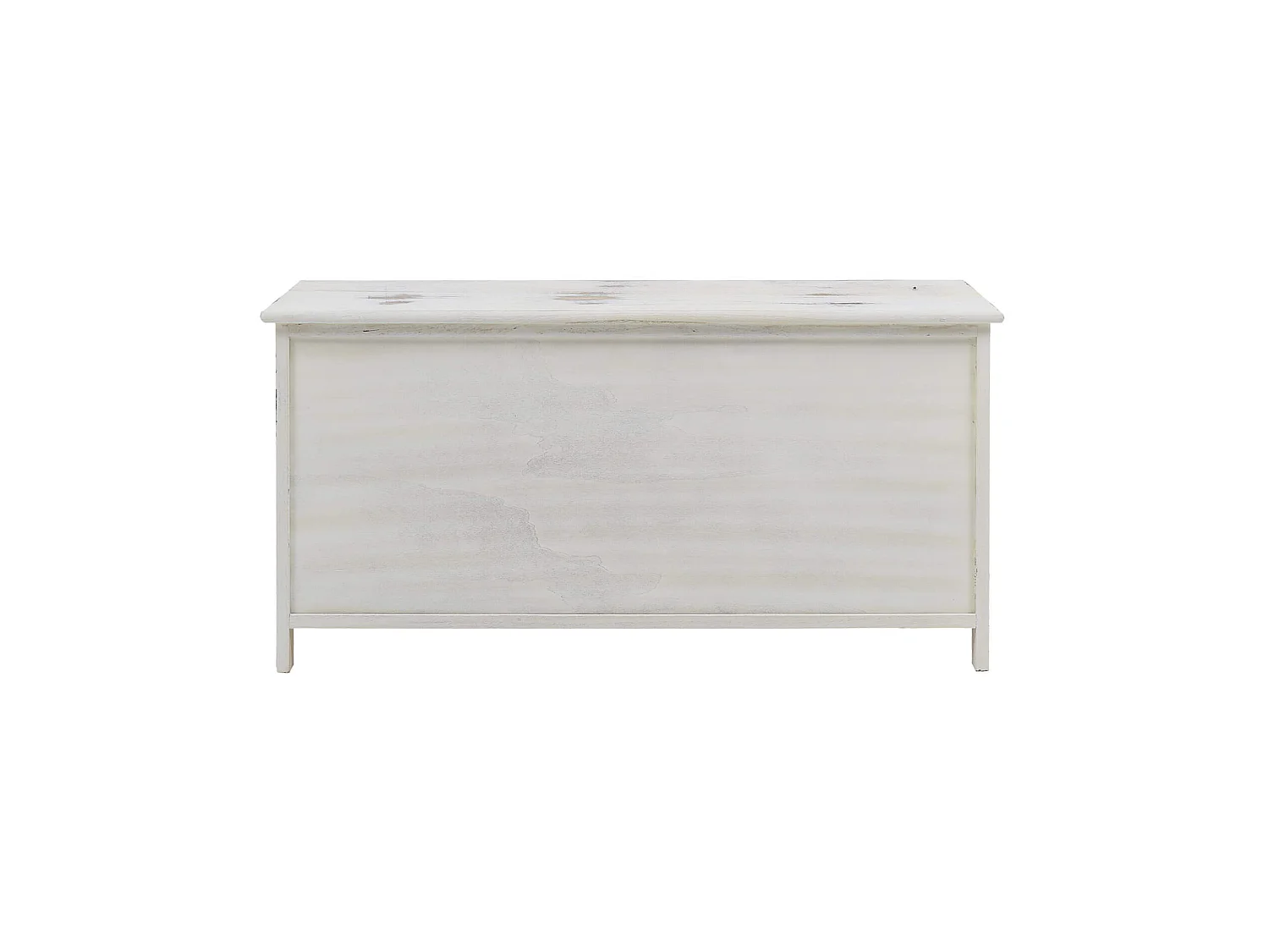 Banc Meuble De Rangement 3 Tiroirs 2 Porte Bois Blanc 45x90x34