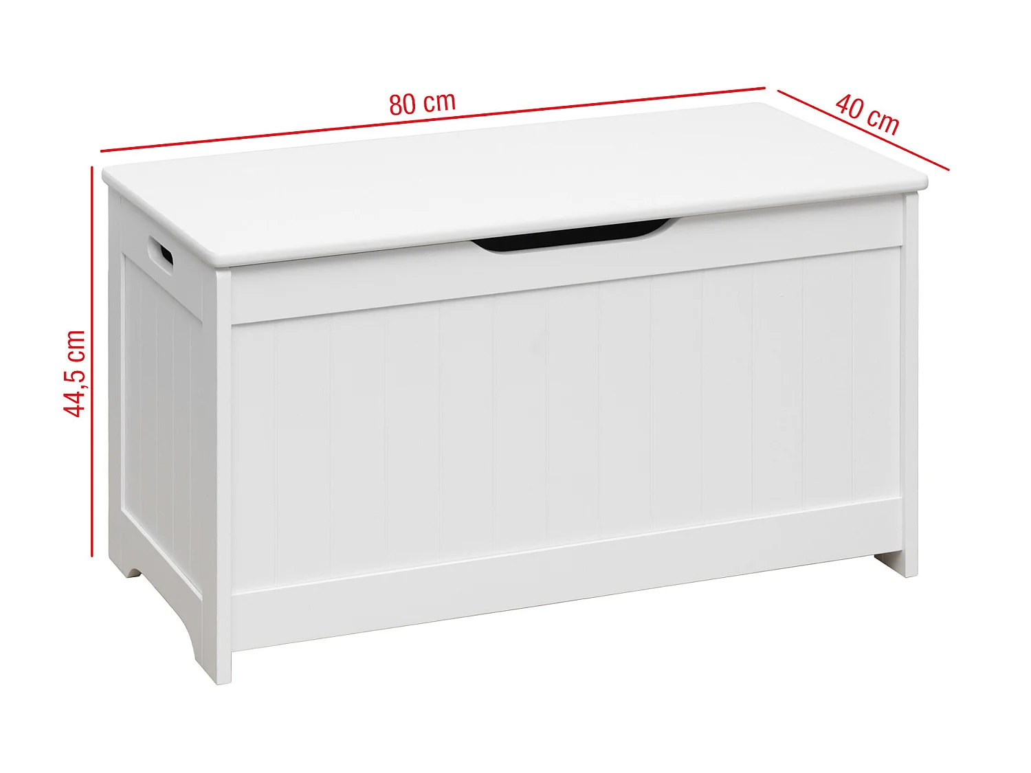 Baule Cassapanca Contenitore Portagiochi per Bambini in Legno Bianco Cameratta