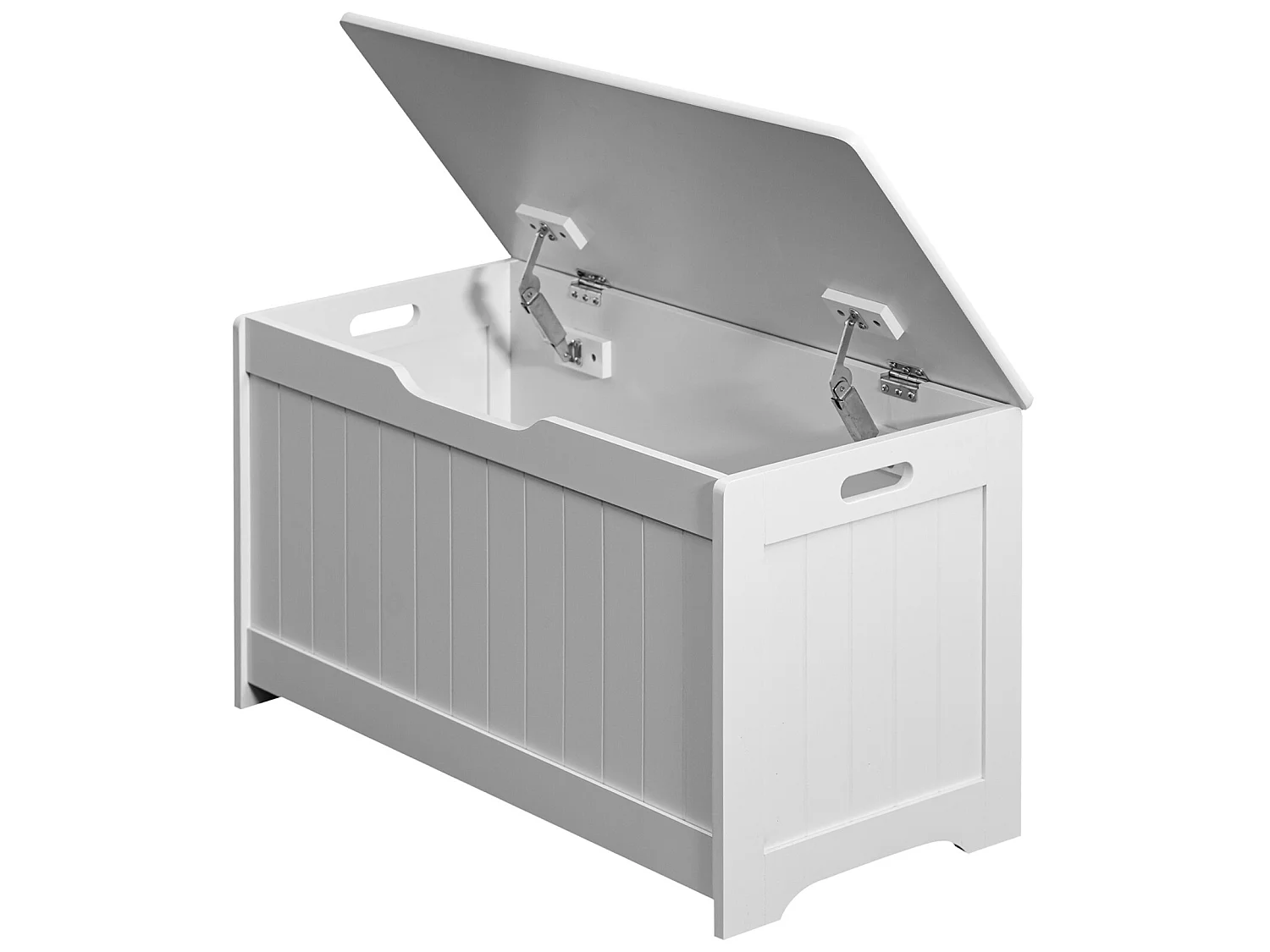 Baule Cassapanca Contenitore Portagiochi per Bambini in Legno Bianco Cameratta