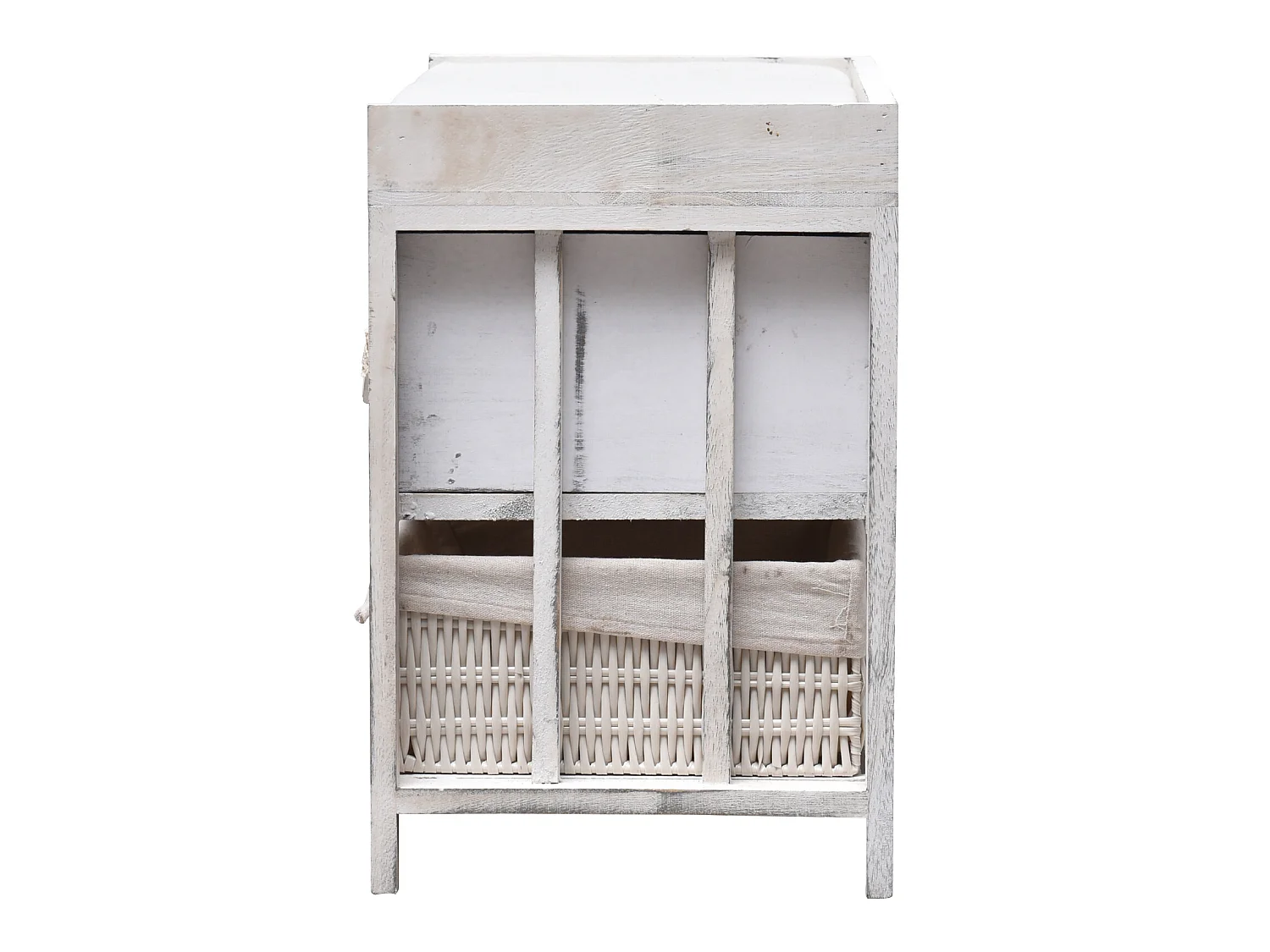 Banco de Asiento 2 Cajones Decapado Vintage 46x60x30