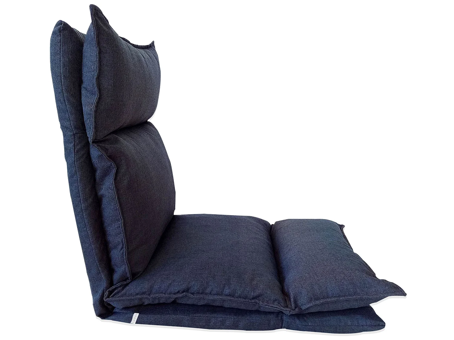 Chaise De Méditation Bleu Denim Métal Polyester Inclinable 70x56x70