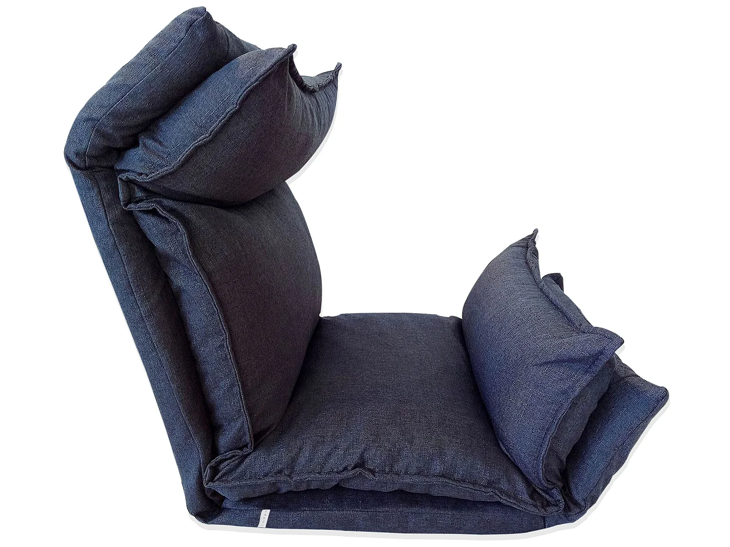 Chaise De Méditation Bleu Denim Métal Polyester Inclinable 70x56x70