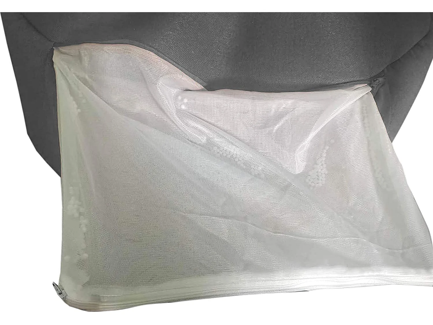 Puf Pera Funda Para Llenar Puf vacío Poliéster Gris 70x75x75