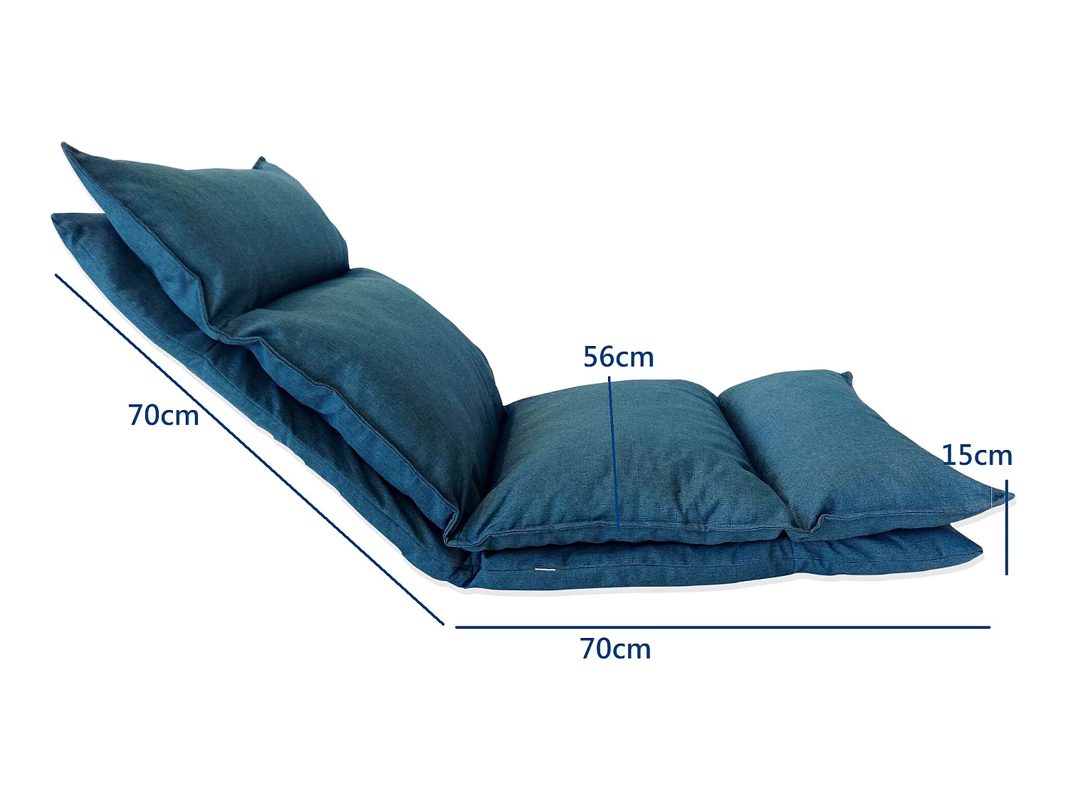 Poltroncina Sedia Da Terra Scuro Metallo Poliestere 70x56x70