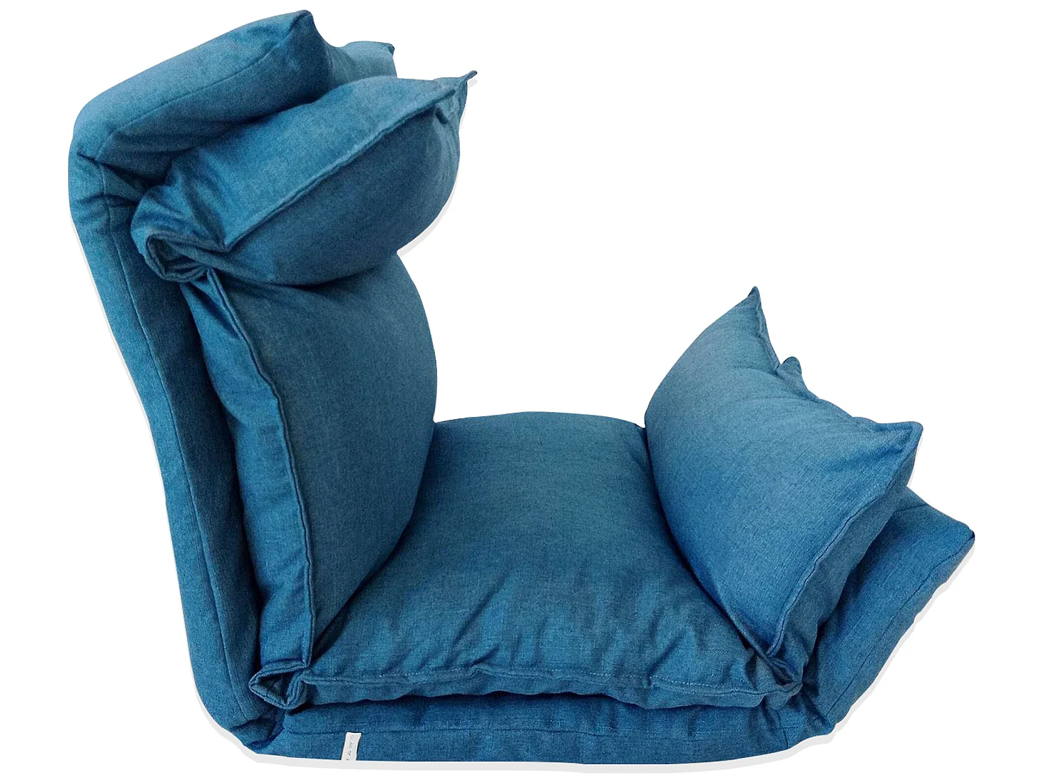 Chaise De Méditation Fauteuil Yoga Bleué Métal Polyester 70x56x70