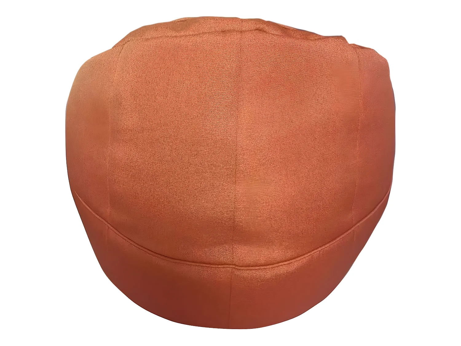 Poltrona Vuota Puf Sacco Poliestere Arancione Con Zip 70x75x75