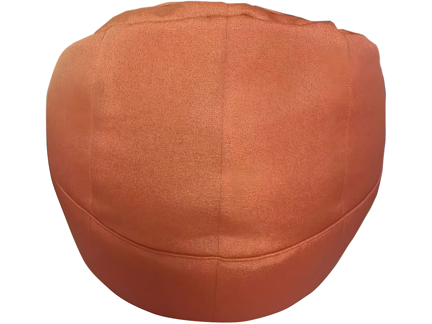 Poltrona sem enchimento Puf Poliéster Laranja com fecho 70x75x75