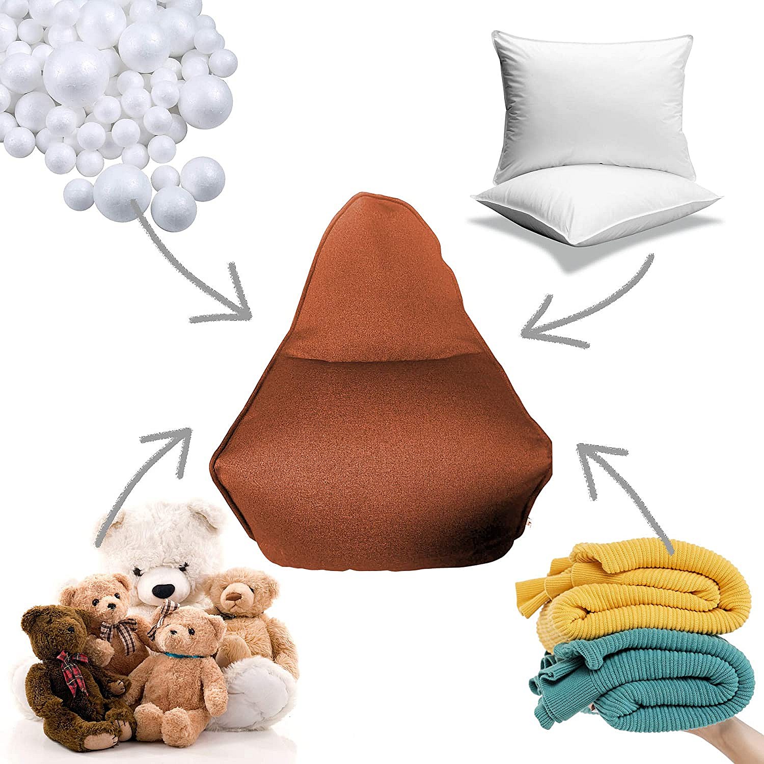 Housse De Pouf En Velours Doux - Sans Remplissage, Lavable - Rangement Pour Peluches - 180x90cm - Pour Salon, Chambre, Gaming