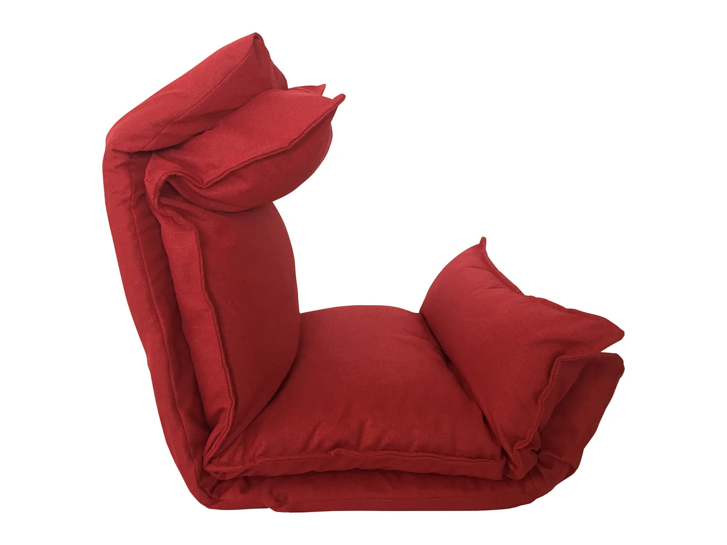 Chaise De Méditation Fauteuil Yoga Rouge Métal Poliéster 70x56x70