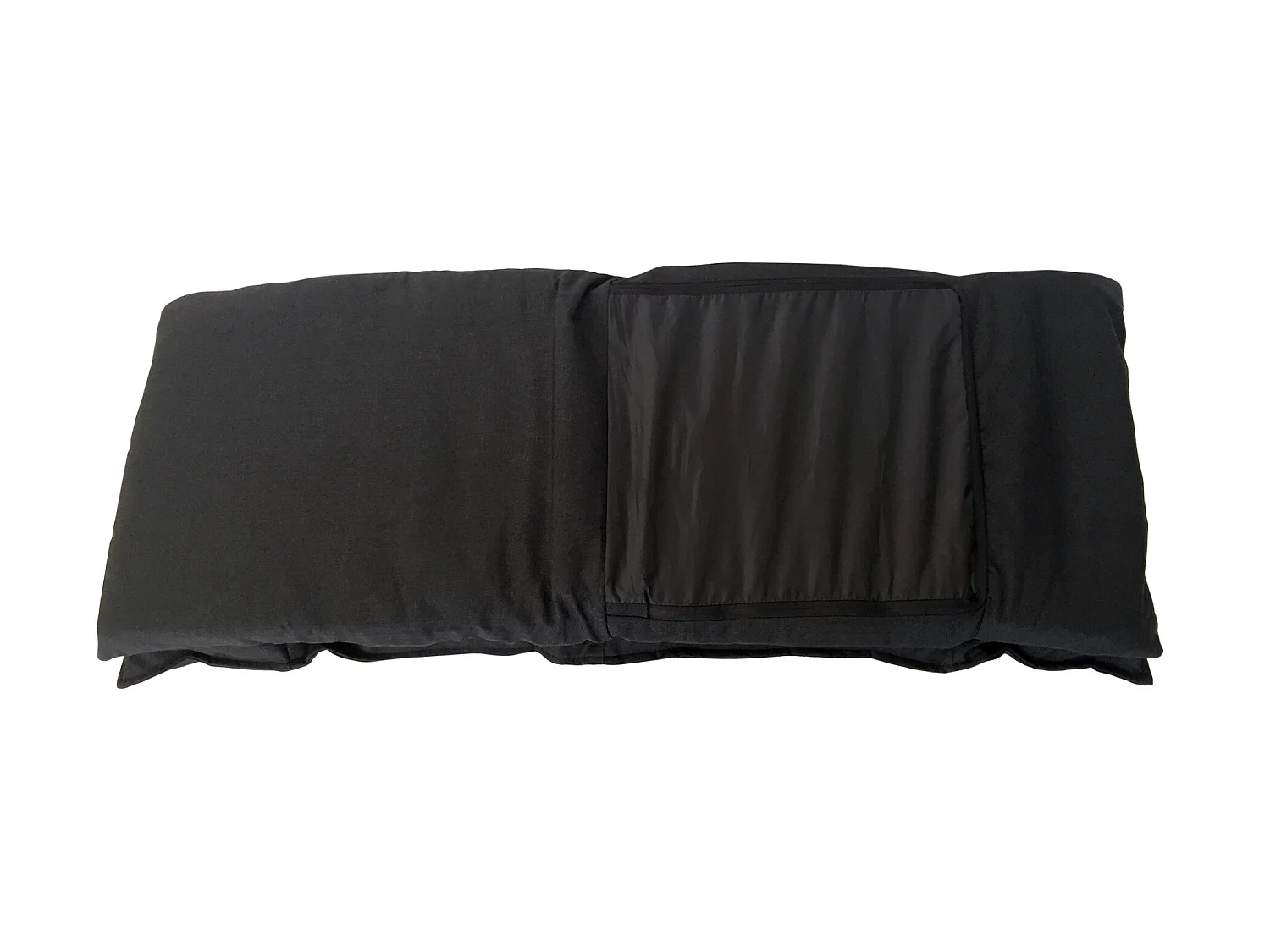 Poltrona Meditazione Sedia Futon Nera Poliestere Metallo 70x56x70