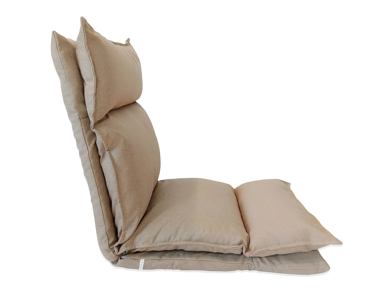 Cadeirão de Meditação Poliéster Metálico Bege 70x56x70