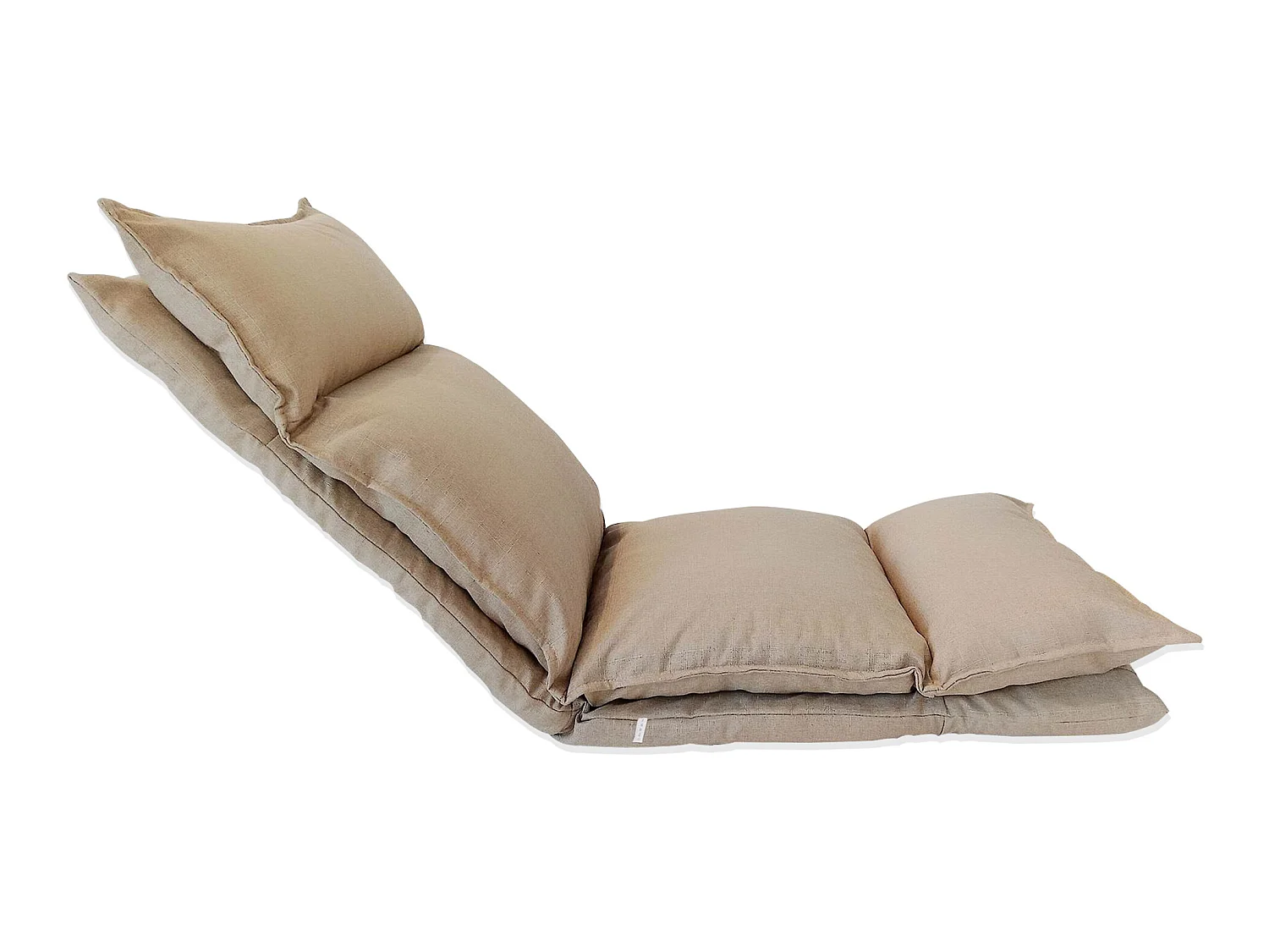 Cadeirão de Meditação Poliéster Metálico Bege 70x56x70