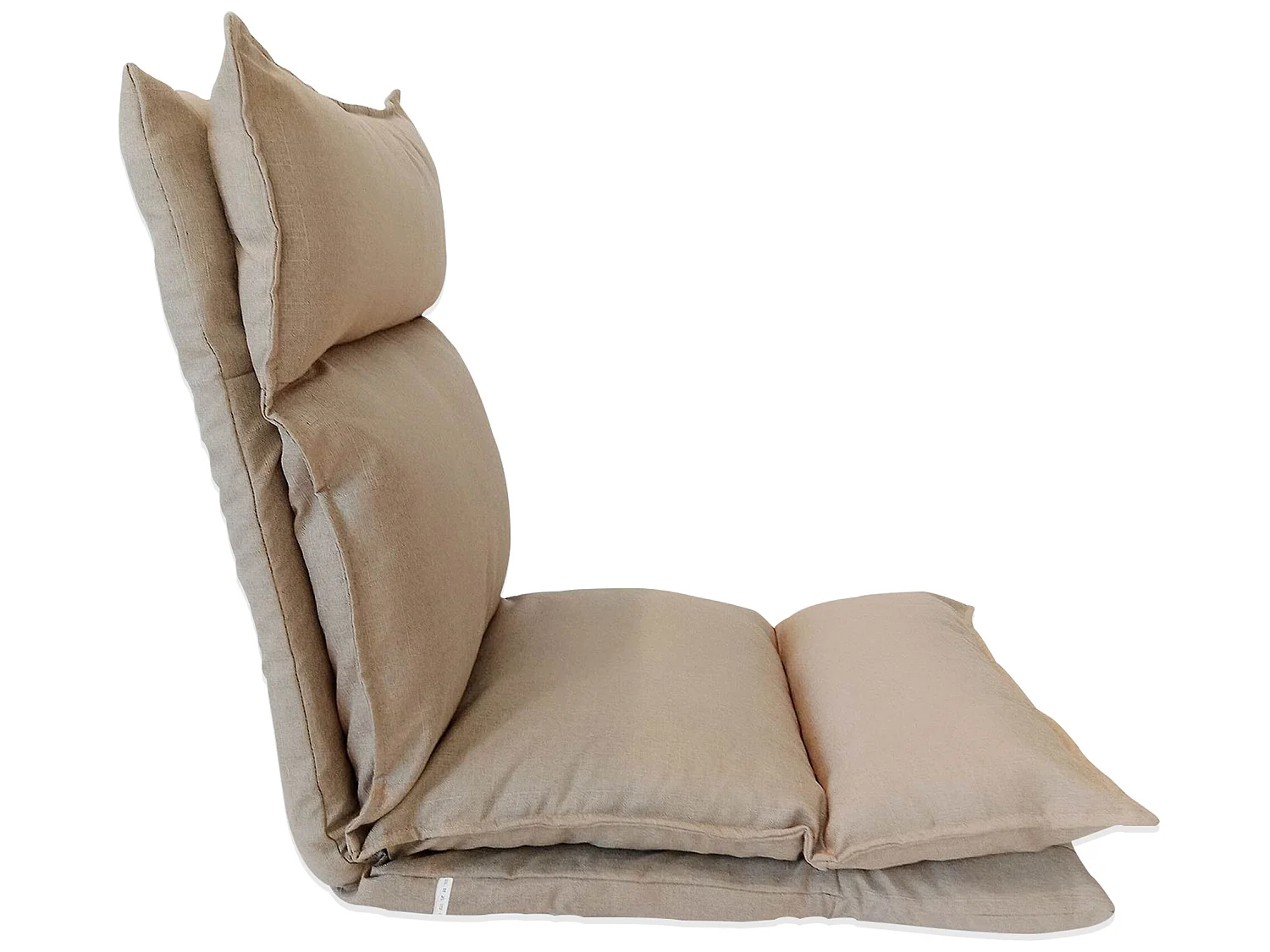 Chaise De Sol Métal Beige Polyester Relaxante Inclinable 70x56x70
