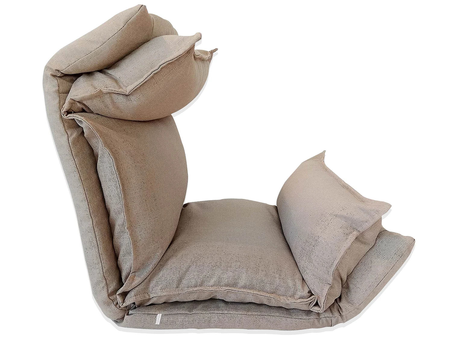 Chaise De Sol Métal Beige Polyester Relaxante Inclinable 70x56x70
