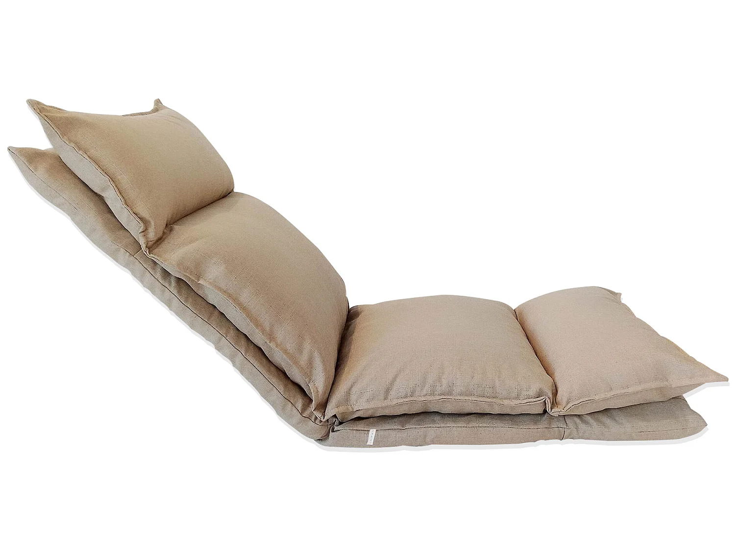 Chaise De Sol Métal Beige Polyester Relaxante Inclinable 70x56x70
