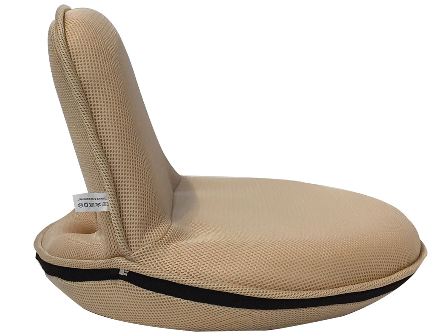Chaise de Méditation Pliant Tissu Beige 44x52x50