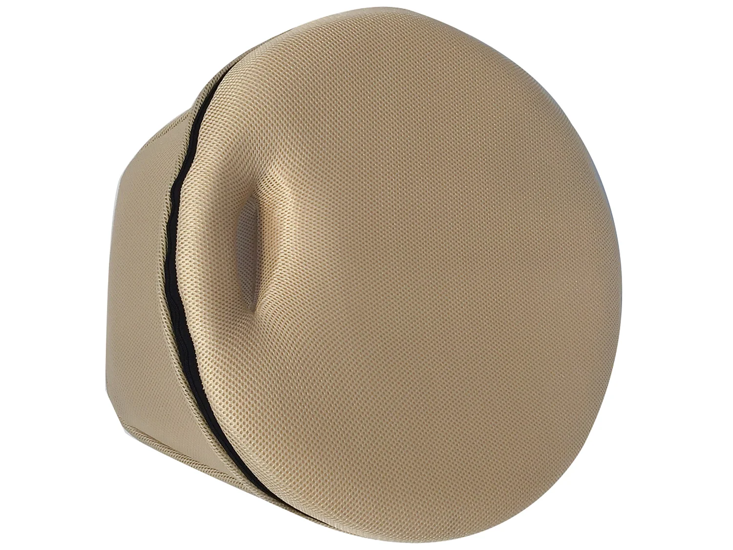 Chaise de Méditation Pliant Tissu Beige 44x52x50