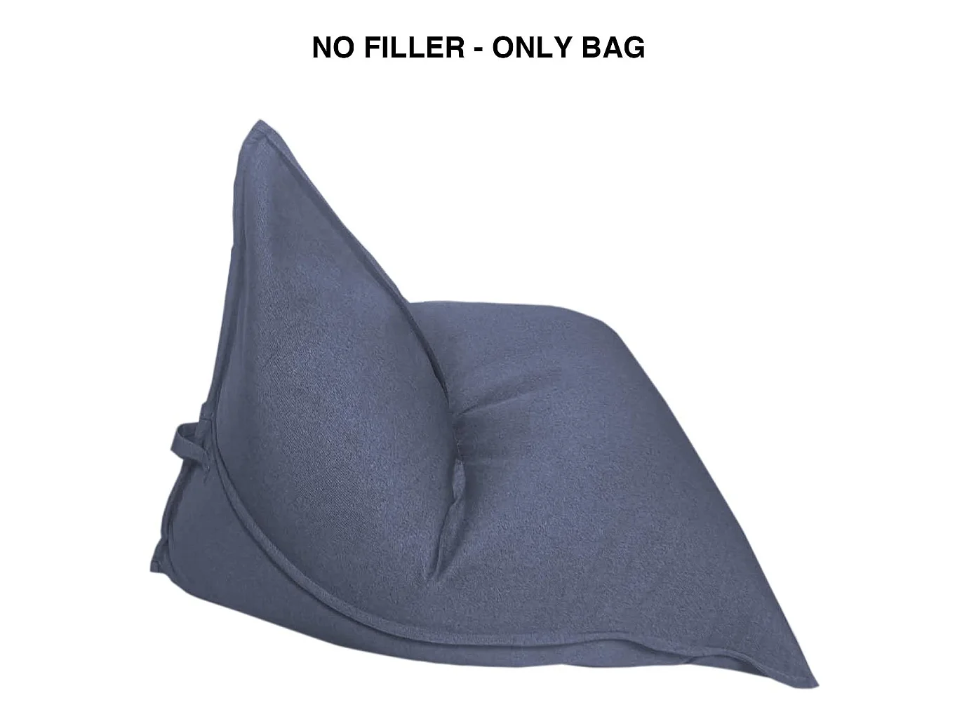 Rivestimento Pouf Sacco Vuoto Blu Poliestere Cerniera 50x110x130