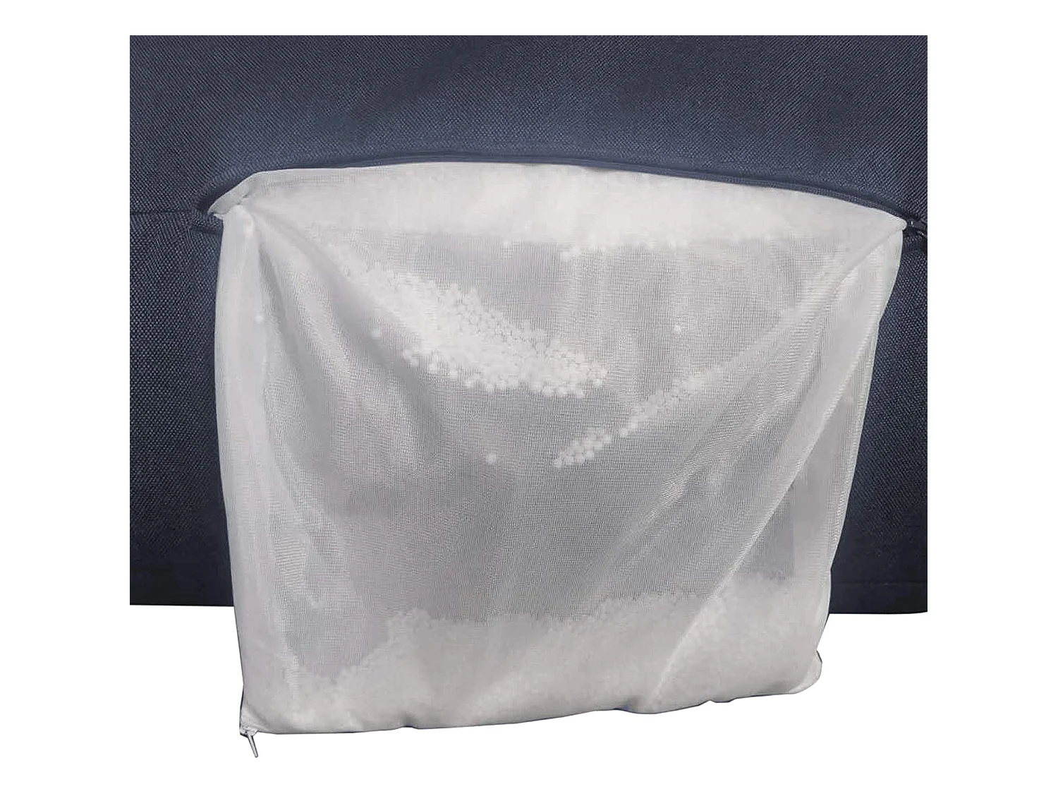 Rivestimento Pouf Sacco Vuoto Blu Poliestere Cerniera 50x110x130