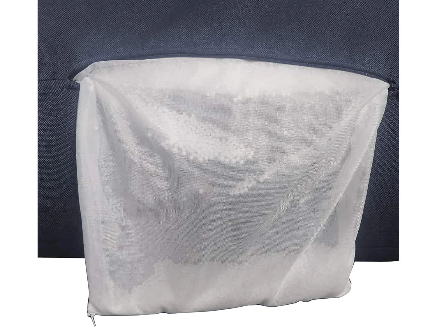 Poltrona sem enchimento Saco azul de poliéster Zipper 50x110x130