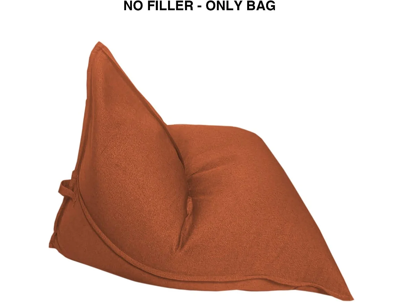 Housse Pouf Poire Fermeture Éclair Polyester Orange 50x110x130