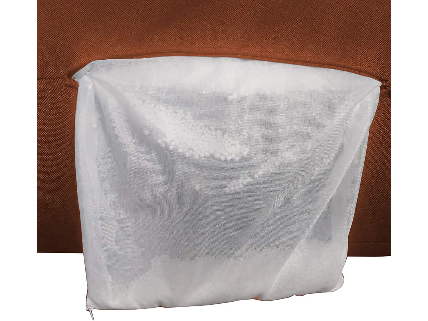 Housse Pouf Poire Fermeture Éclair Polyester Orange 50x110x130