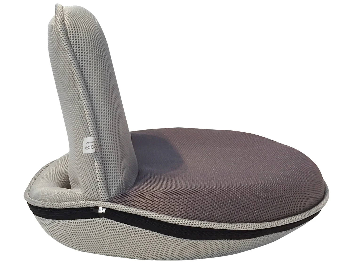 Poltrona da Meditazione Pieghevole Tessuto Grigio 44x52x50