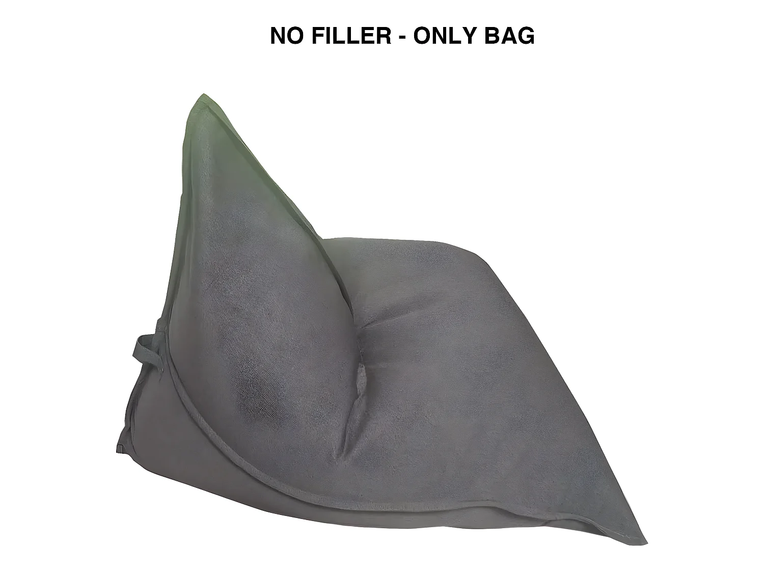 Funda Puf Sillón Vacío Gris Poliéster Cremallera 50x110x130