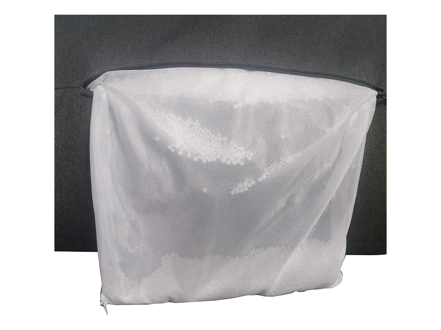 Funda Puf Sillón Vacío Gris Poliéster Cremallera 50x110x130