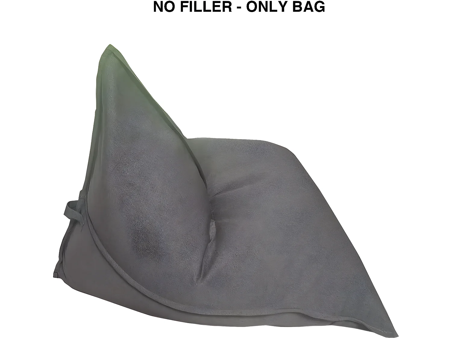 Fodera Pouf Poltroncina Vuota Grigio Poliestere Zip 50x110x130