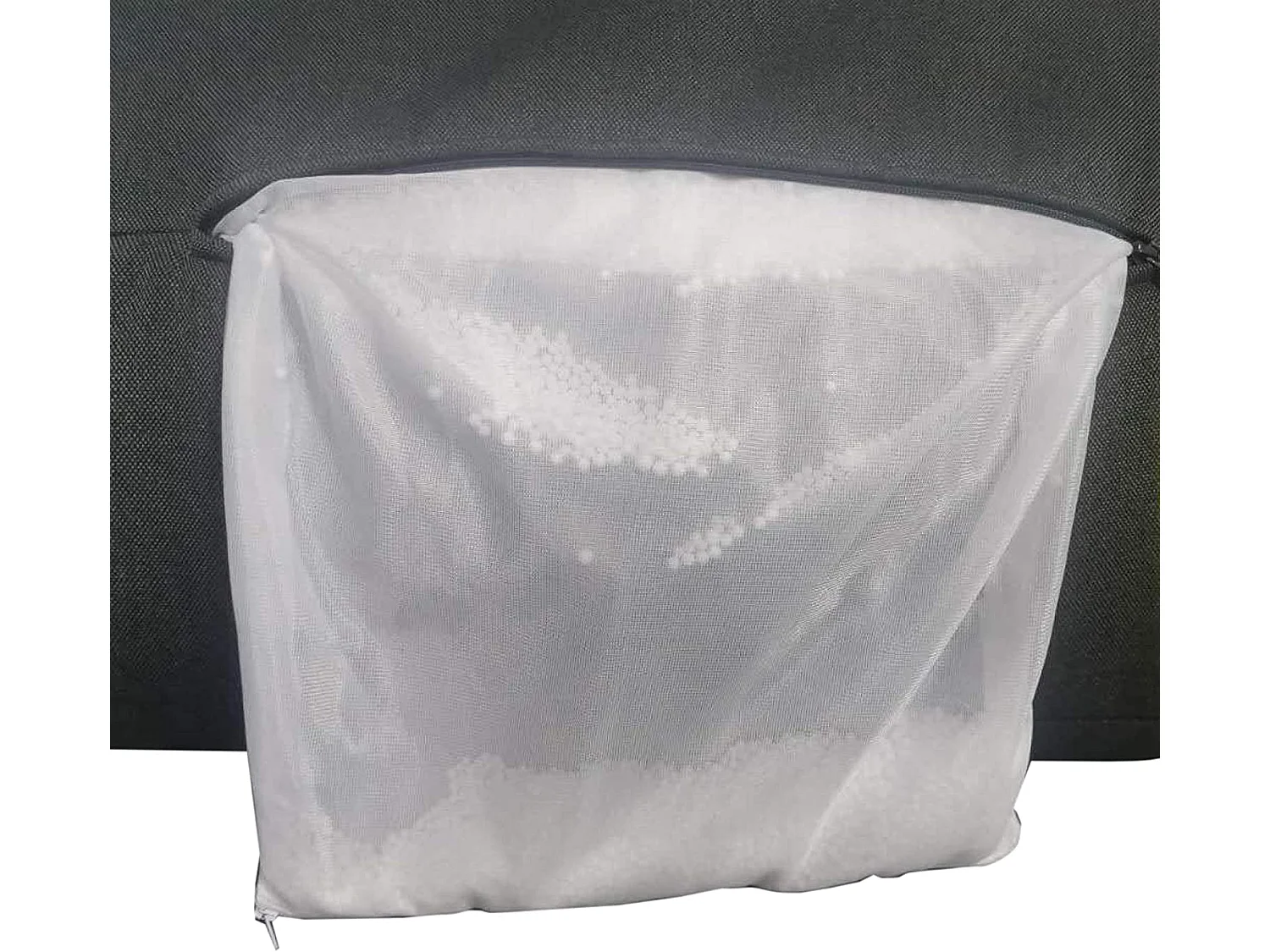 Fodera Pouf Poltroncina Vuota Grigio Poliestere Zip 50x110x130