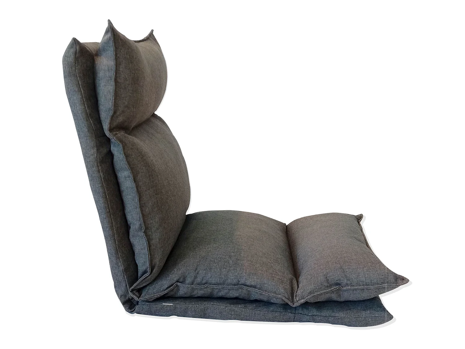 Sedia Poltrona A Terra Grigio Chiaro Metallo Poliestere 70x56x70