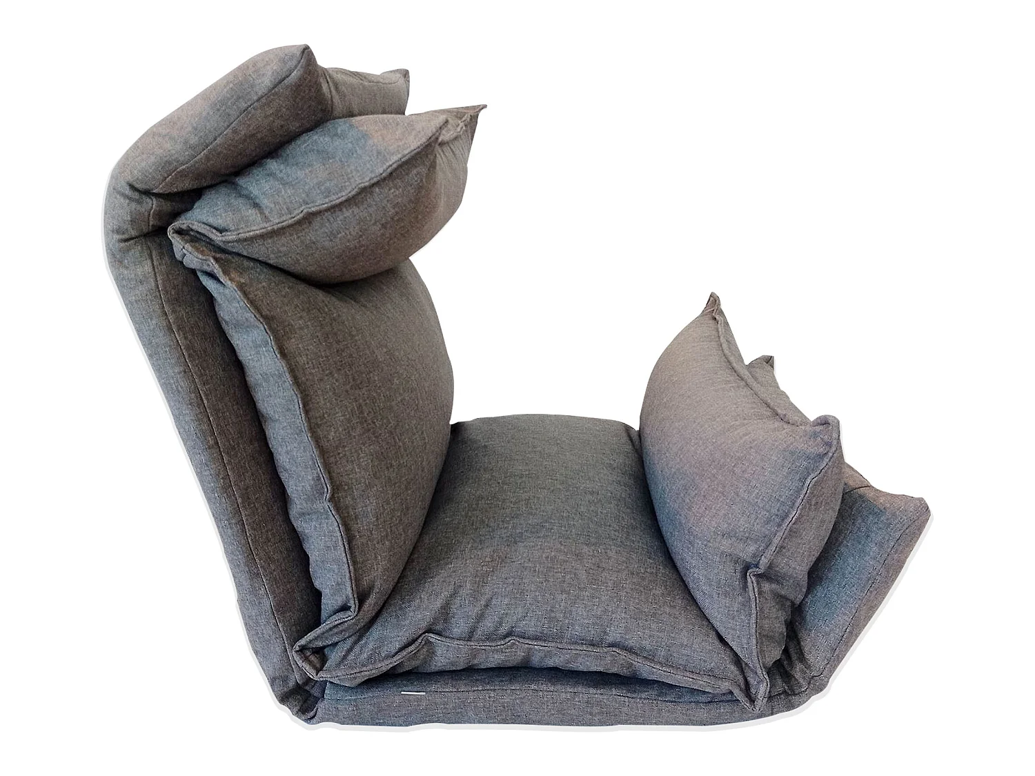 Sedia Poltrona A Terra Grigio Chiaro Metallo Poliestere 70x56x70