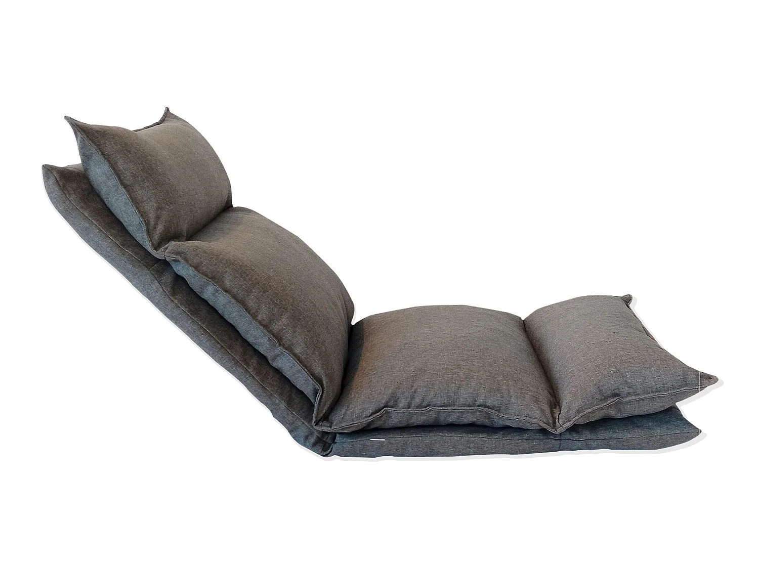 Sedia Poltrona A Terra Grigio Chiaro Metallo Poliestere 70x56x70