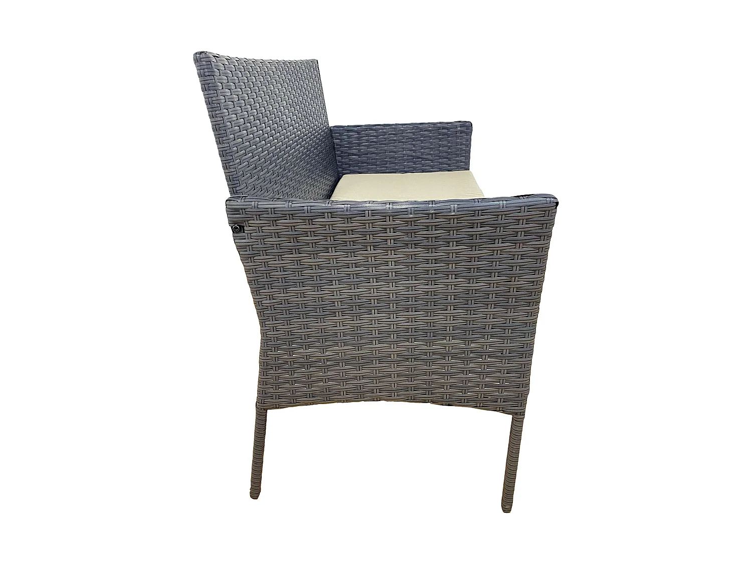 Ensemble d'Extérieur Meubles de Jardin avec coussins Gris Polyrattan