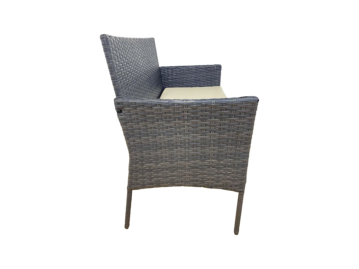 Ensemble d'Extérieur Meubles de Jardin avec coussins Gris Polyrattan