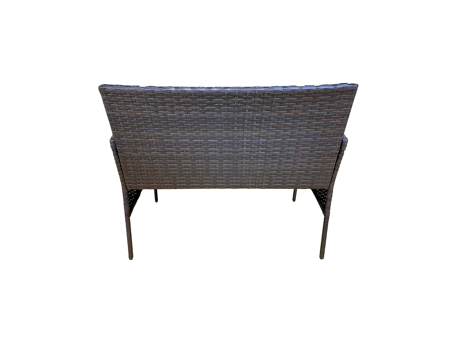 Ensemble d'Extérieur Meubles de Jardin avec coussins Gris Polyrattan